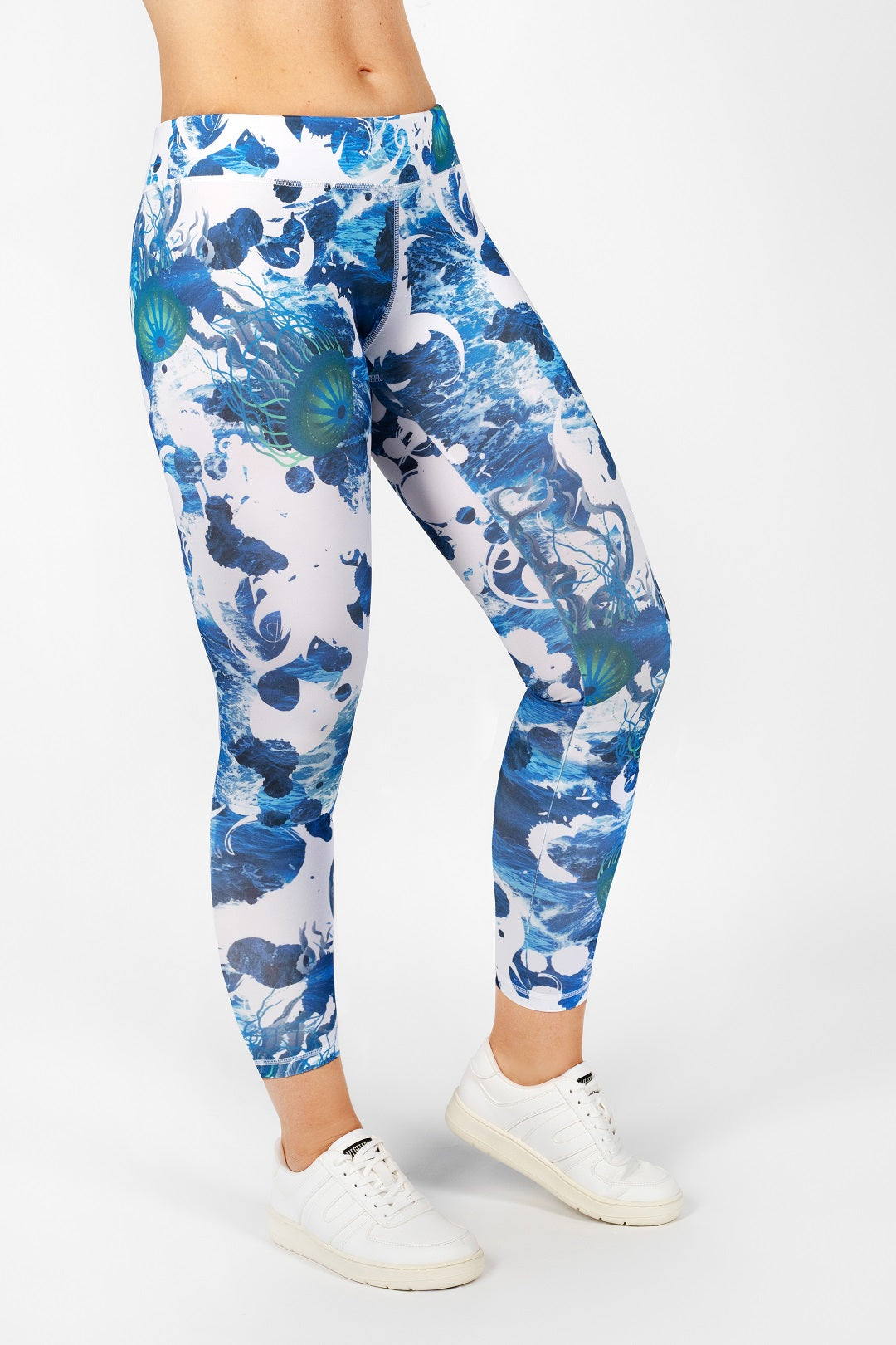 7/8 Sport Leggings Vibrant Vision Design - nachhaltig & formstabil von anmila sportswear – Vorderansicht
