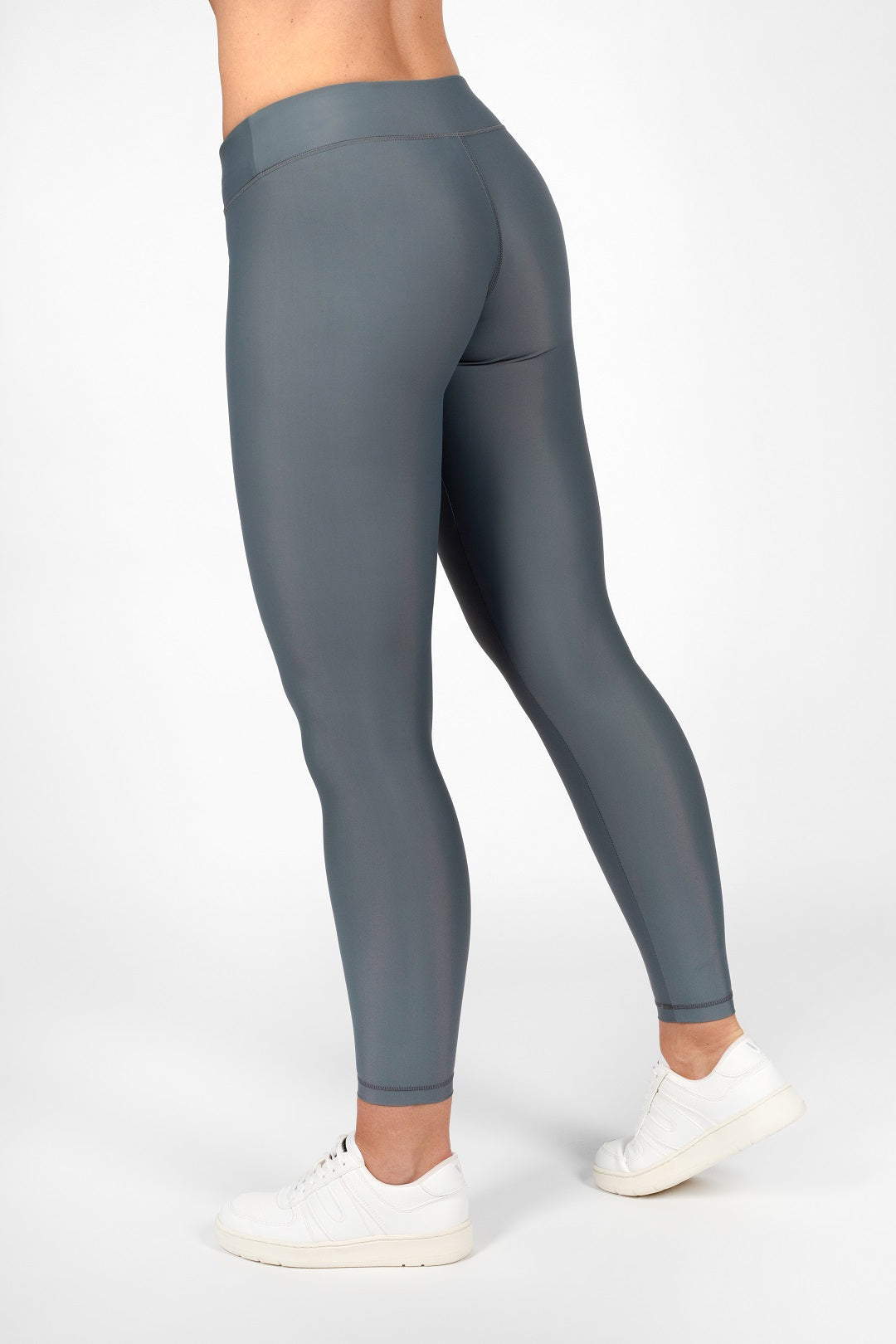 7/8 Sport Leggings Grau - nachhaltig, atmungsaktiv & formstabil von anmila sportswear – Rückansicht