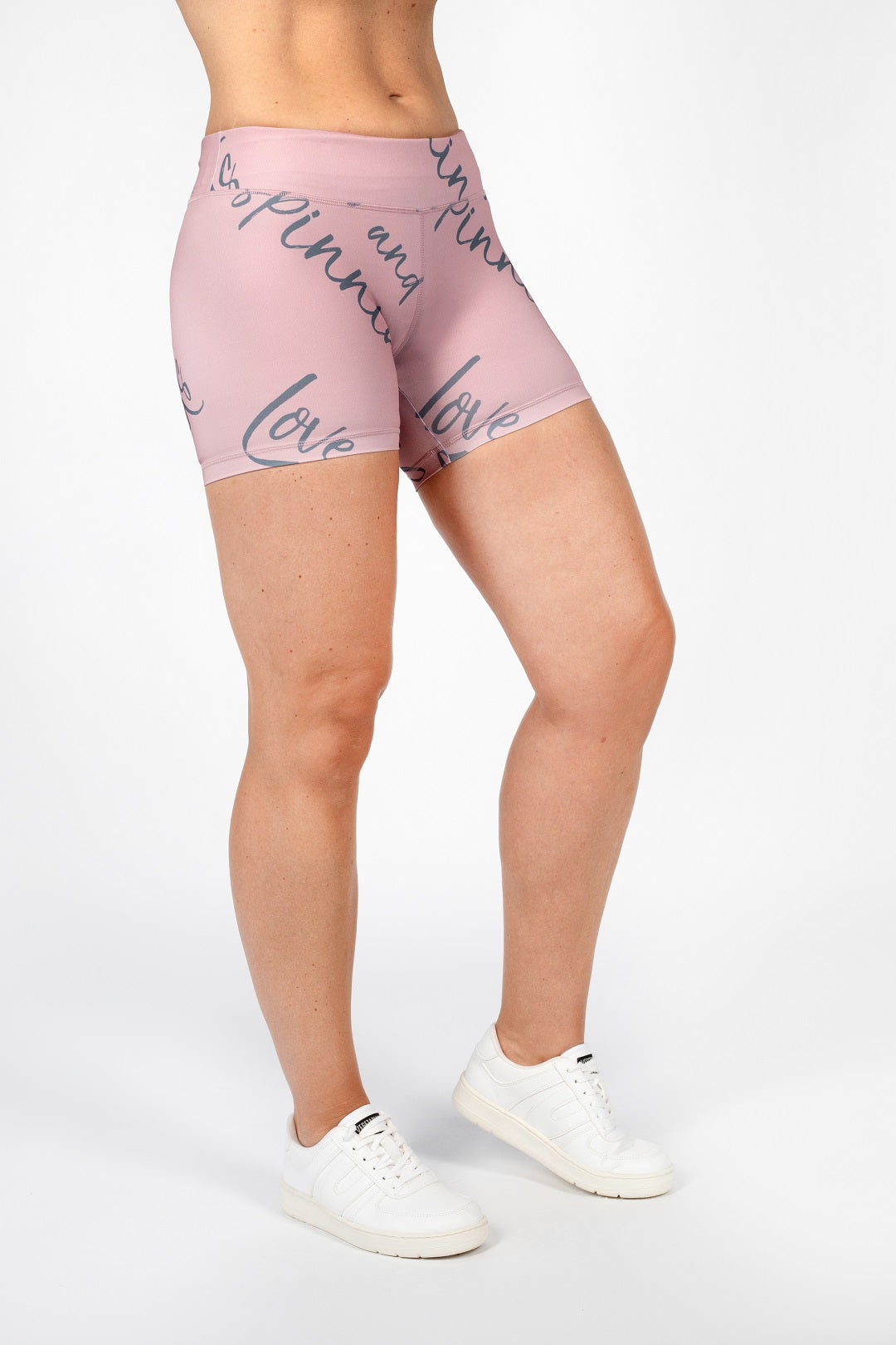 Brushstroke Design kurze Leggings von anmila sportswear – Vorderansicht