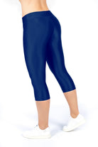 Blaue 3/4 Leggings von anmila sportswear – Rückansicht