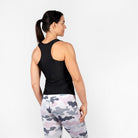 Schwarzes Tank Top von anmila sportswear – Rückansicht