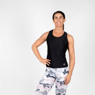 Schwarzes Tank Top von anmila sportswear – Vorderansicht
