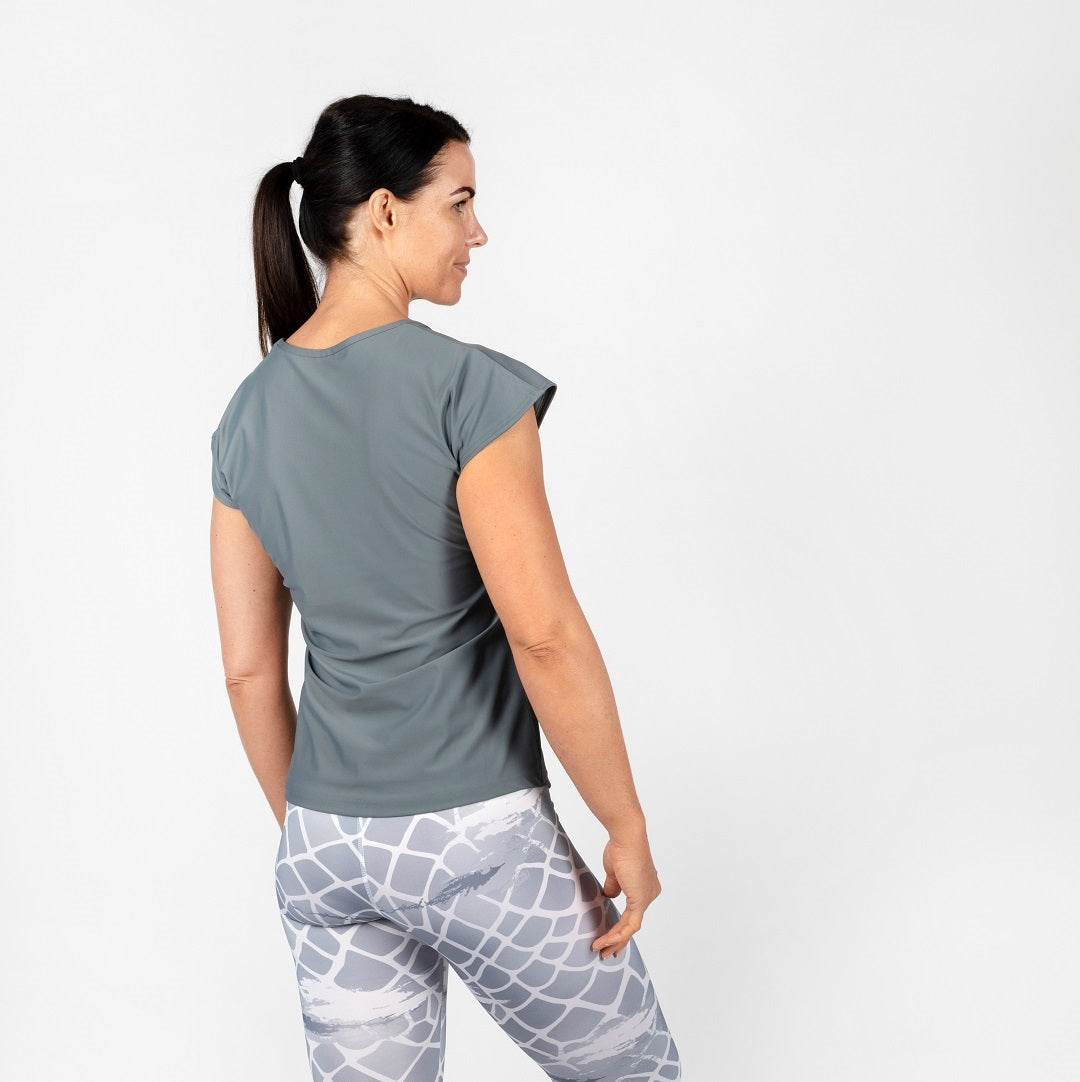 Graues TShirt von anmila sportswear – Rückansicht